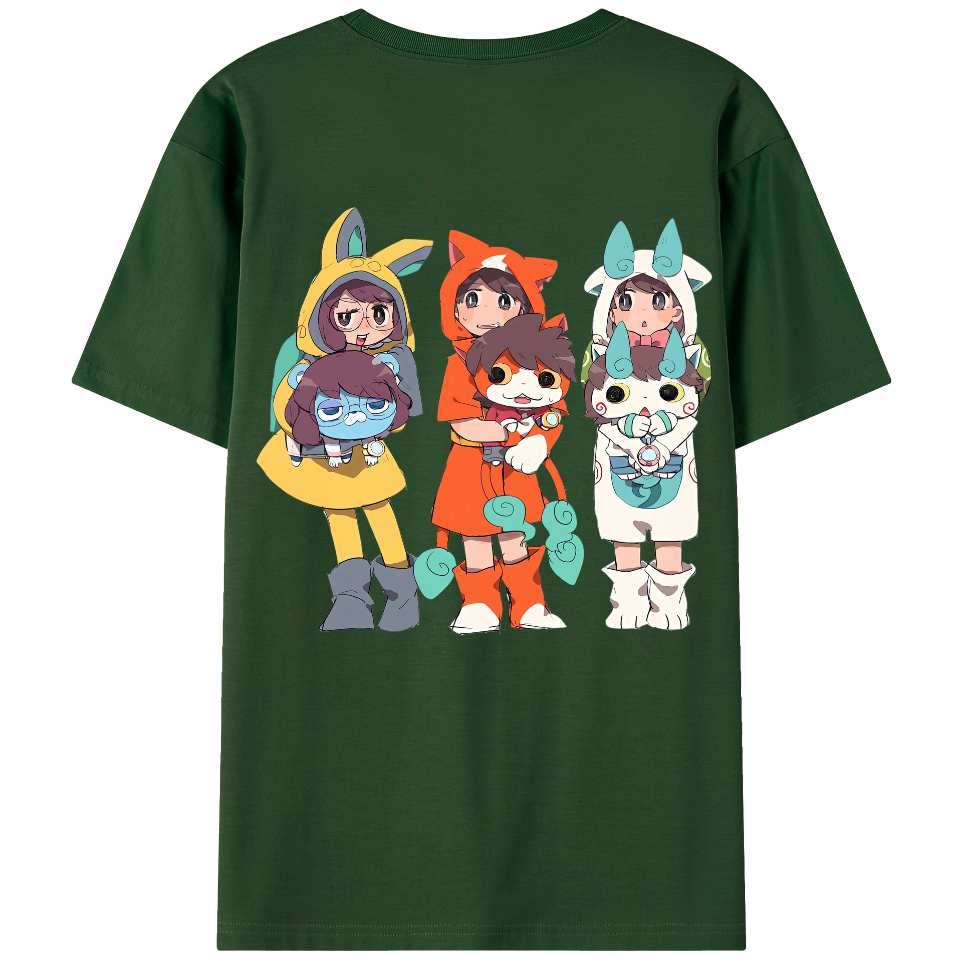 （画像用） 妖怪ウォッチ Yo-kai Watch 綿100％半袖Tシャツ（背面プリント）